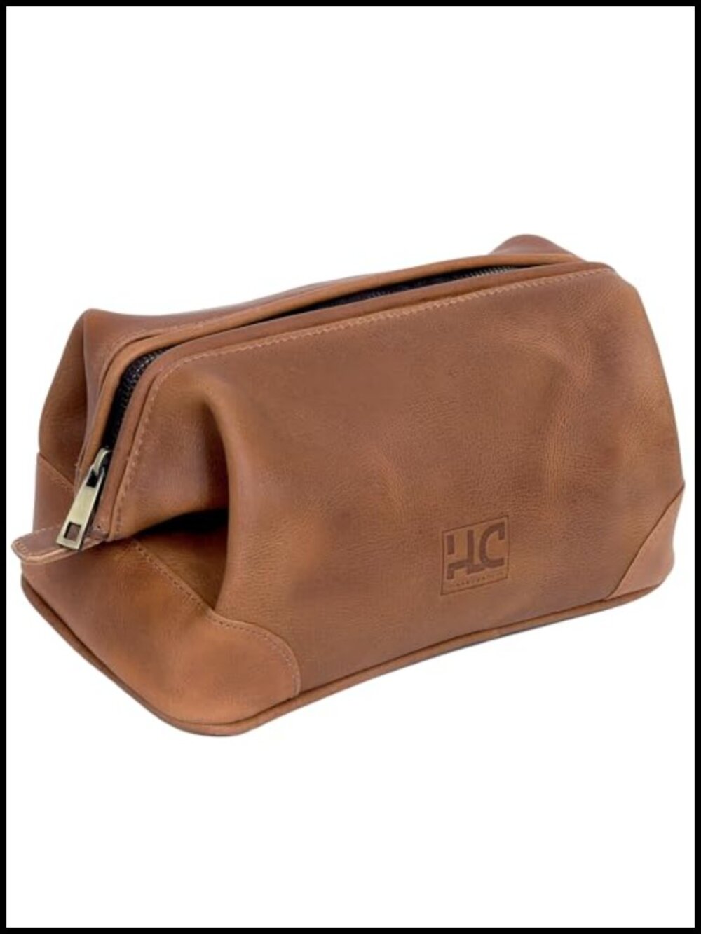 Genuine Leather Toiletry Bag Dopp Kit Shaving Organizer Travel Pouch